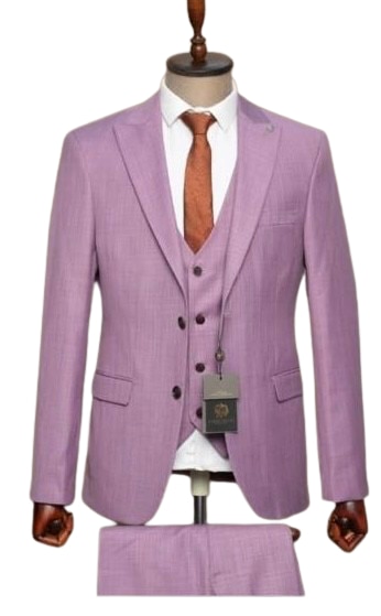 Costum Barbati, 3 Piese, Slim Fit, Albero Grande